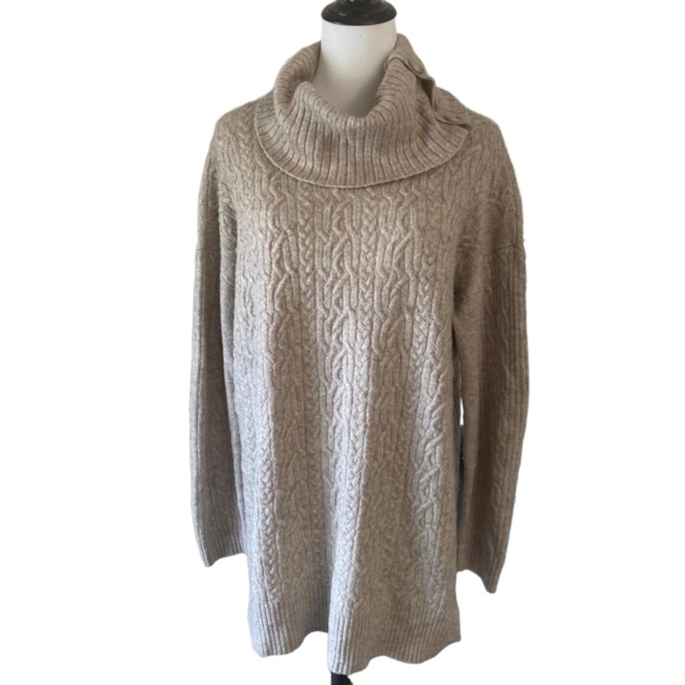 Denver Haynes Cowl Neck Sweater Oatmeal size L